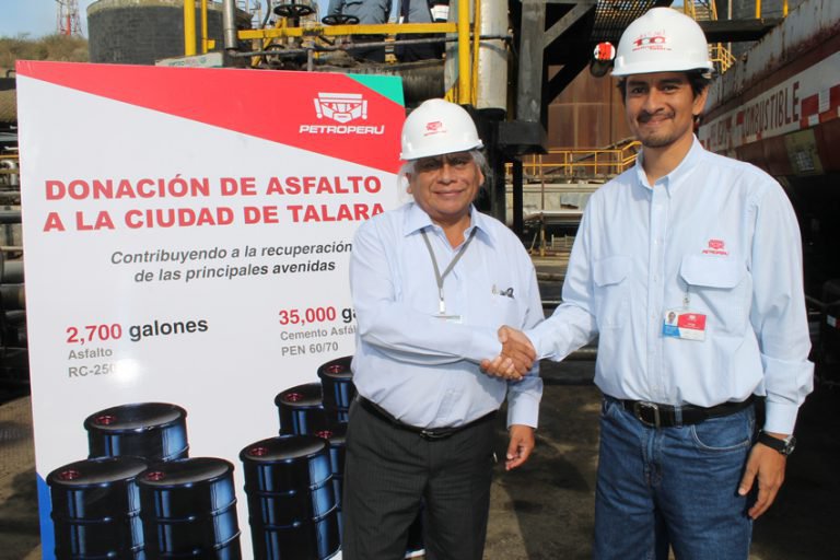 Tres importantes avenidas de talara serán reparadas con asfalto donado por Petroperú